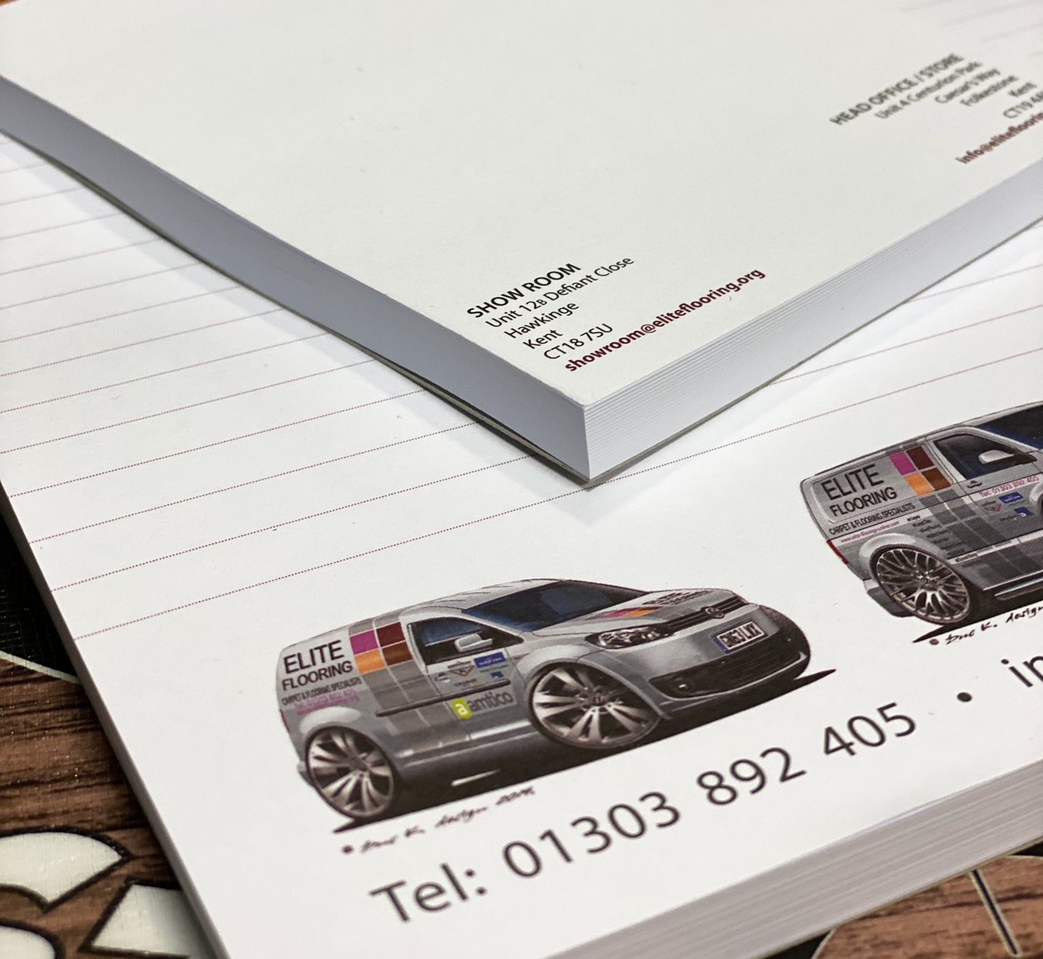 Notepad printing Omicron Repro Canterbury